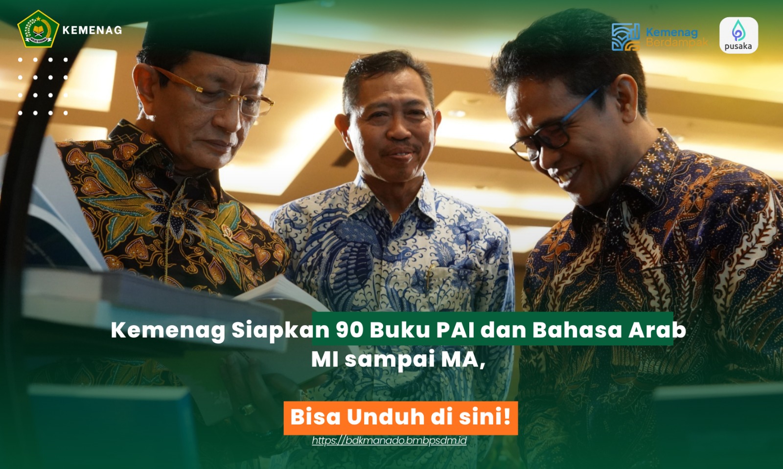Kemenag Siapkan 90 Buku PAI dan Bahasa Arab MI sampai MA, Bisa Unduh di sini!